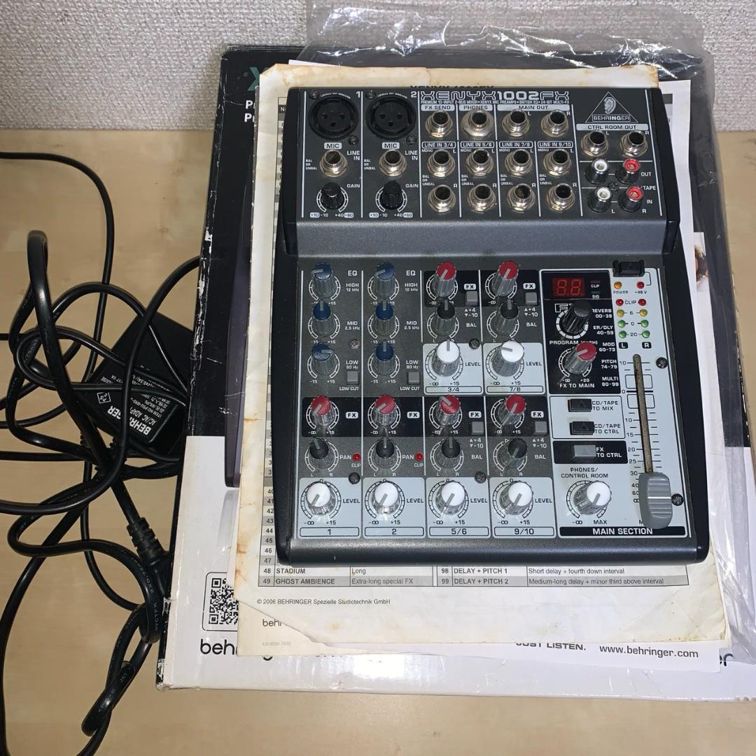 BEHRINGER xenyx 1002fx アナログミキサー エフェクター