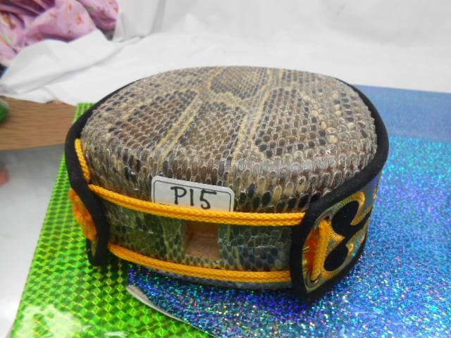P15現品販売(送料無料)13.980円　沖縄三線専用蛇皮強化張チーガ 胴巻き付
