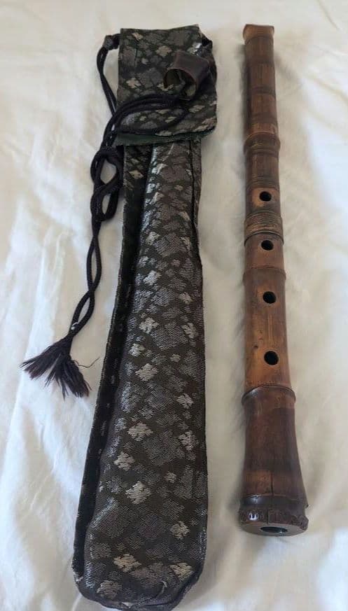 尺八  和楽器　海老沼竹揚印