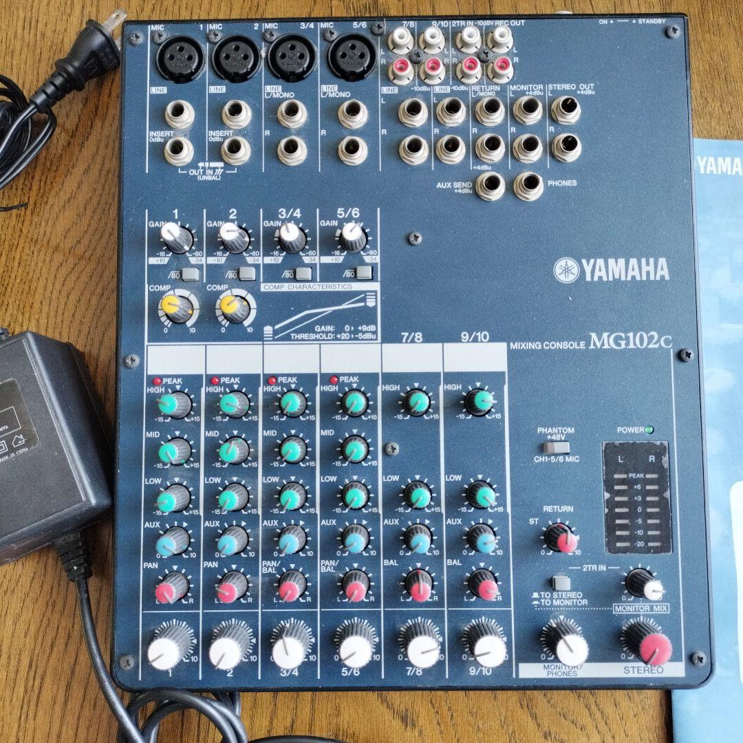 YAMAHA　アナログミキサー MG102c【ＡＣアダプター取説付　可動確認】