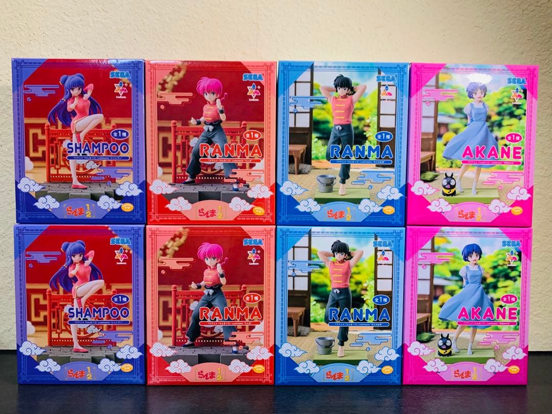 【新品未開封】らんま1/2 らんま・乱馬・あかね・シャンプー　フィギュア8体
