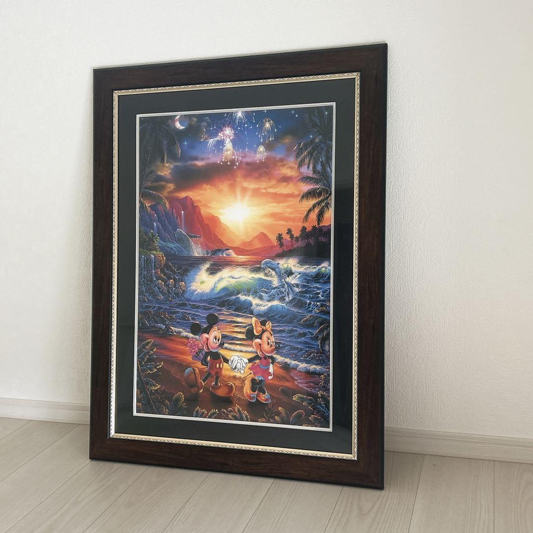 希少 ラッセン ディズニー コラボ Disney ミッキー 額装付き 絵画