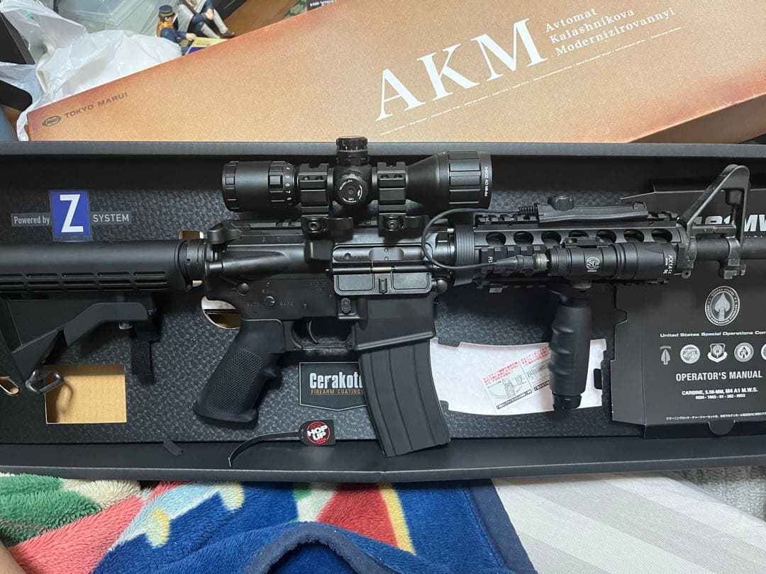 東京マルイ M4A1 ガス スコープ グリップ フラッシュライト付き