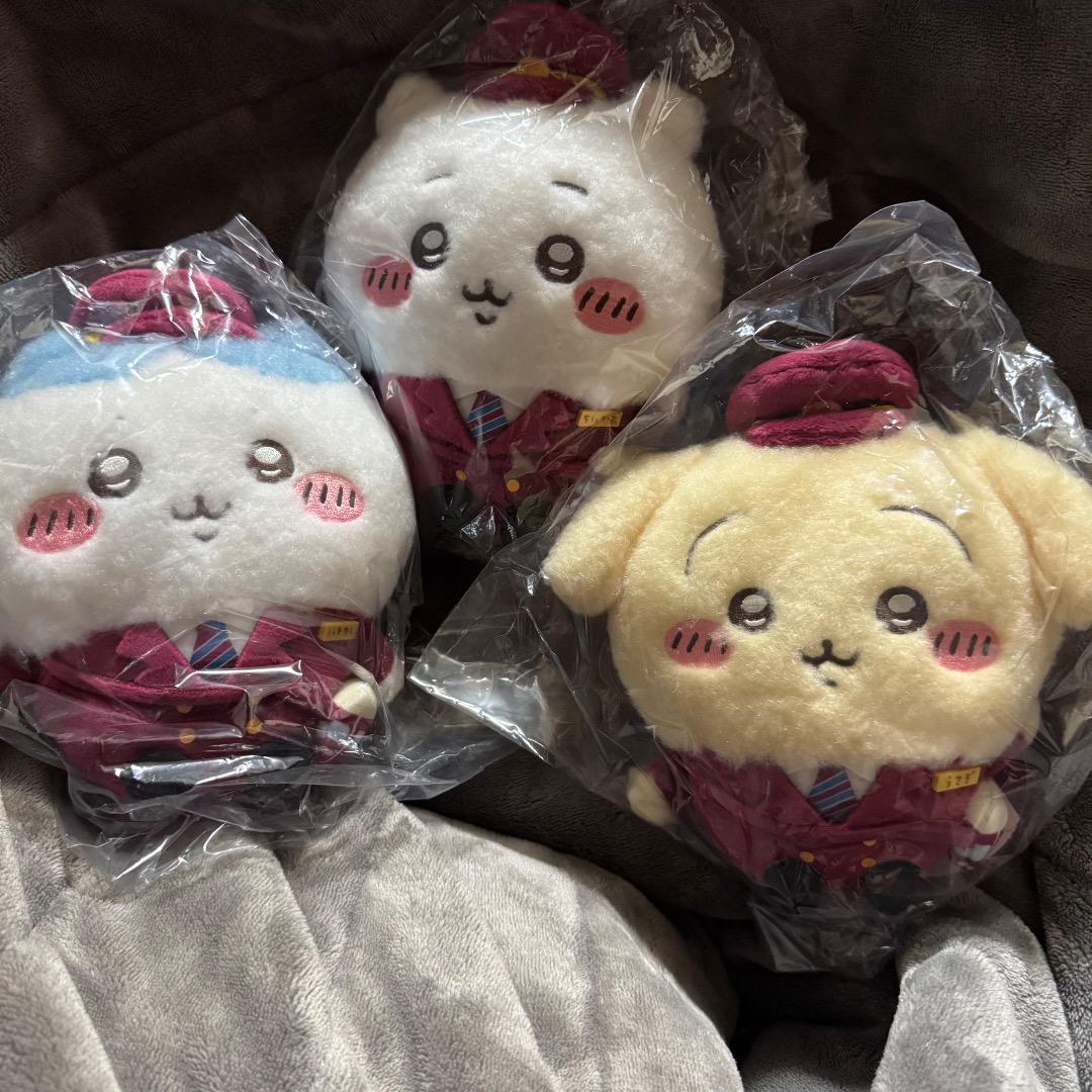 ちいかわ　阪急電車なほわほわぬいぐるみS　3点セット